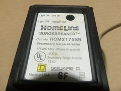 SQUARE D HOM2175SB SURGEBREAKER SECONDARY SURGE ARRESTER 175VAC MAX SURGE AK
