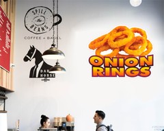 Food Truck Decals Onion Rings Style B Restaurant & Food Concession Sign Orange