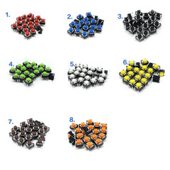 Red/Orange/Yellow/Green/Brown/Blue/White Micro Button Switch Touch Switch Kits