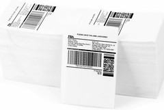 500 Fanfold 4×6” Direct Thermal Shipping Labels for Zebra and Rollo Printers