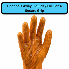 Wolverine Orange Nitrile Gloves, 8 Mil, Raised Diamond Texture 1000 Pcs X-Large