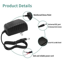 6V 1A DC Power Supply, 100-240V 50/60Hz AC Adapter, 8 Interchangeable Plugs (…