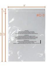 Fantasybuy #3 (9″x 12″) – 500pcs/pack Clear Plastic bags -with warning citation