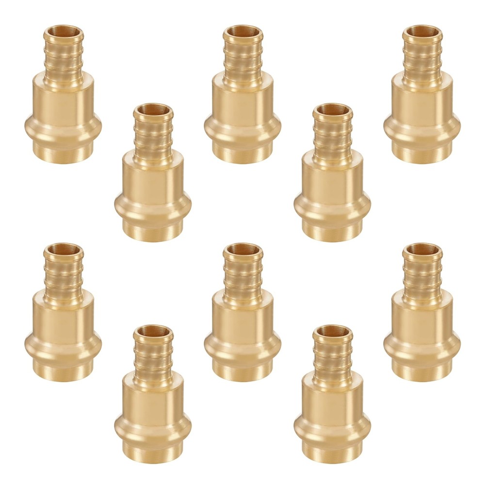 10PCS GUOFIS 1/2″Press X1/2″PEX Crimp Coupling 1/2inch(10Pack), Copper