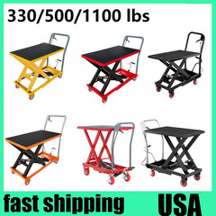 330/500/1100LBS Hydraulic Lift Table Cart 28.5″/32″Lifting Height Single Scissor