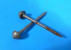 4 Pounds Vintage 2″ Filshie Lead Head Barb Shank Roofing Nails