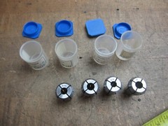 TECHLEADER ER20 extended collet chuck with 9/32 5/16 1/4″ & 8mm collets 1″ shank
