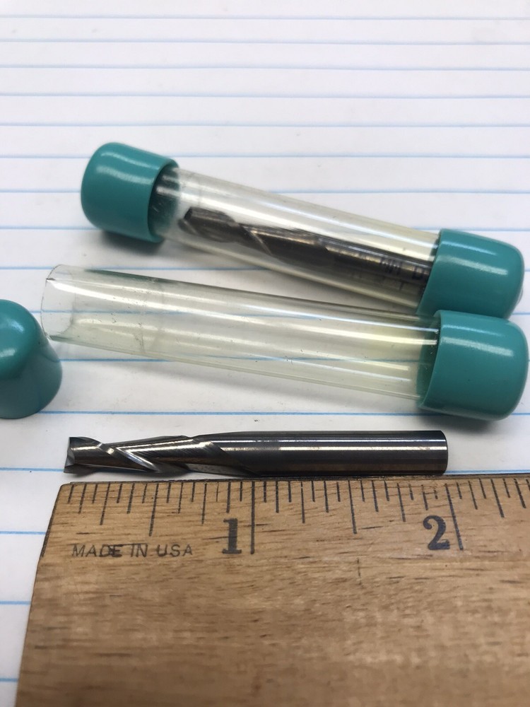 2 pcs. 5.0 mm 2 FLUTE SE CARBIDE CC END MILL. USA (loc stk)