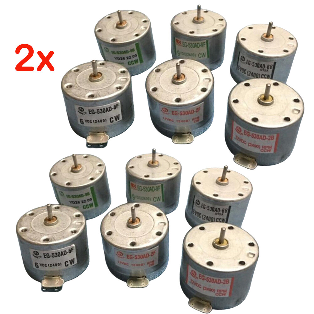 2PCS 530 Motor DC 6V 9V 12V 2400RPM-EG-530AD-2B/2F Micro-motor CW/CCW DIY Parts