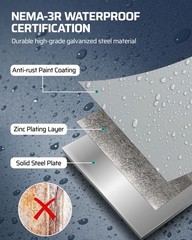DEWENWILS 50 Amp Outdoor Inlet Box, Pre-Drilled for Easy Installation, SS2-50P