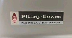 Vtg Pitney-Bowes Post Office 16 oz Balance Scale w/ Postal Rates Chart USA