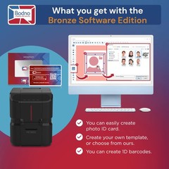 Bodno Matica MC320 Direct-to-Card Dual Sided ID Card Printer Bronze Edition