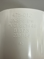 LESSO 475-012 1-1/4” PVC Wye Fitting SCH 40 Slip x Slip x Slip White