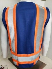 FX Two Tone Blue Safety Vest with 4 Front Pocket XSmall to 3XL