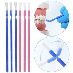 100Pcs Dental Disposable Bendable Micro Brush Applicator/Long Type/Taper Brush