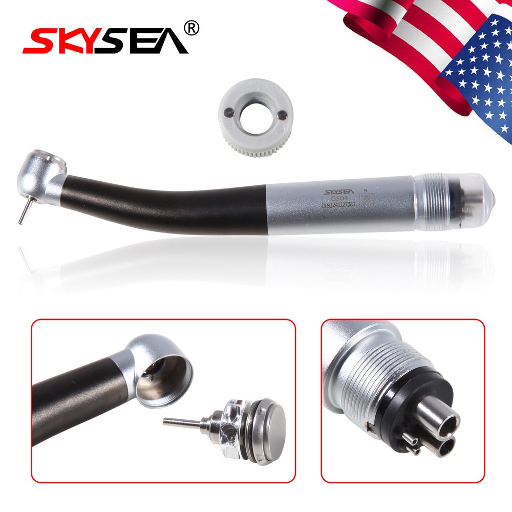 SKYSEA Dental High Speed Push Button Turbine Handpiece 4spray Large Torque 4H MD