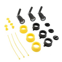 3 Kit Old Style Gas Can Spout Replacement w/Tough Nozzles Screw Collar Vent Caps