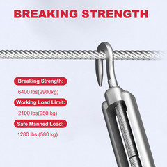 1/4″ Stainless Steel Cable 7X19, 1200FT, 6400lbs – Durable Outdoor Use
