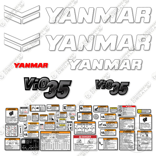 Fits Yanmar Vio35-6A Decal Kit Replacements Mini Excavator – 7 YEAR 3M VINYL!