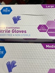 2 Pack MedPride Powder-Free Nitrile Exam Gloves 2 Packs of 100) 200 Total! Med/L