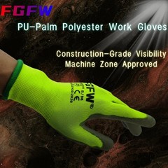 10 Pairs PU Coated Work Gloves – Lightweight, Durable Safety Gloves Certified