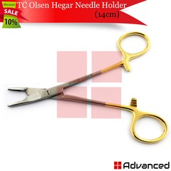 Surgical Suture Forceps Serrated TC Olsen-Hegar Needle Holder Driver 14cm Dental