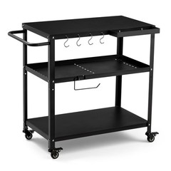 Outdoor Grill Cart Table,Indoor and Outdoor Pizza Oven Table,with 4 Movable T…