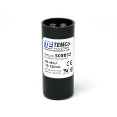 TEMCo 400-480 uf/MFD 110-125 VAC volts Round Start Capacitor 50/60 Hz -Lot-2