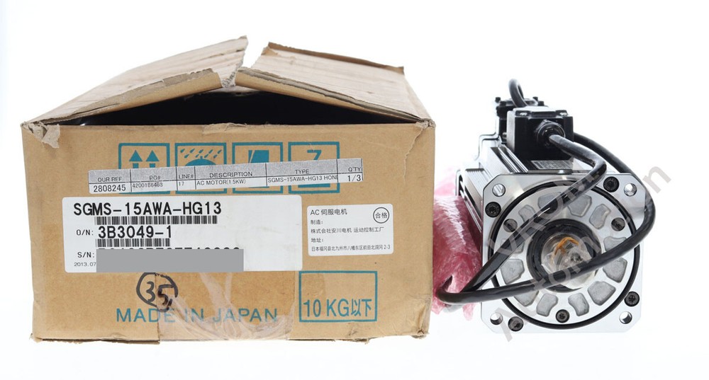 New Yaskawa SGMS-15AWA-HG13 AC Servo Motor 1.5kW 200V 9.5A 3,000RPM