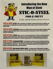 STIC-O-STEEL Pow-R Putty Steel Reinforced Epoxy Putty – 2 oz. (SS2)