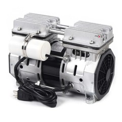 Vacuum Oilless Pump Industrial Air Compressor Oil Free Piston Pump 370W W/Filter