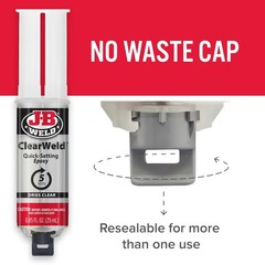 J-B Weld 50112 5 Minute Epoxy Syringe, Clear, 25ml Fast-Setting