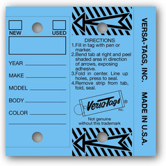 Genuine Versa-Tag® Key Tags (Half-Pack) (125 Key Tags and Key Rings per Box) (Bl