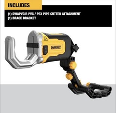 DEWALT IMPACT CONNECT PVC/PEX Cutter Quick Change Brace Bracket DWAPVCIR (YA)