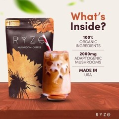 Ryze Mushroom Organic Coffee 2 Pack 30 Servings Per Pack (FREE SHIPPING)