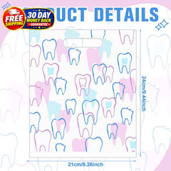 300 Pcs Tooth Merchandise Bags with Inches, as shown in pictures