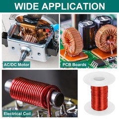 1Pack 24AWG Magnet Wire 2 oz Magnetic Coils Wire 155C(311F) Red White