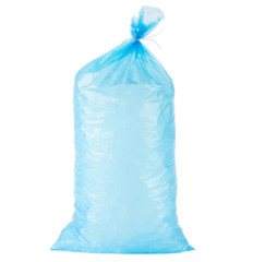 1000 PACK 20 lb. 1.75 Mil Heavy Duty Plain Blue Plastic Ice Bags Twist Ties BULK
