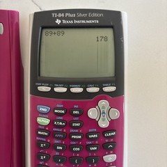 Texas Instruments Pink TI-84 Plus Silver Edition Graphing Calculator Cover,READ