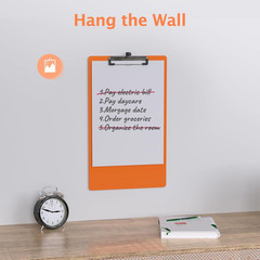 Plastic Legal Size Clipboard, Orange 8.5 X 14 Clip Boards | Size 9 X 15 In, Long