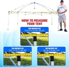 120 Inches UV Canopy Replacement Cover 10x10ft 420D Oxford Fabric