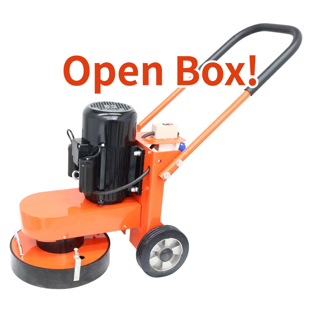 Open Box! Hand-push Cement Floor Grinding Machine 220V 0-5mm Working Depth 4KW