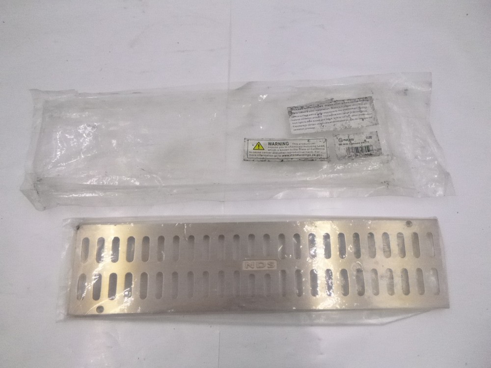 NDS Mini Channel Drain Grate 552B 2-13/16″x 1′ Satin Brass