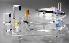 SALE 1/2″ (12mm) Transparent Blue 12×12″ Acrylic Plexiglass Sheet AZM Displays
