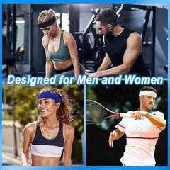 Sweatbands Sport Headbands for Men & Women, 10 Pcs Sweat Head Bands Moisture Wic