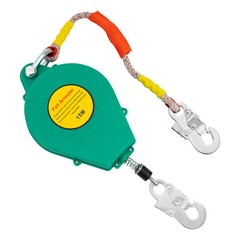 15M Self Retracting Lifeline Lanyard Fall Arrester Fall Protection w/ Hook Green