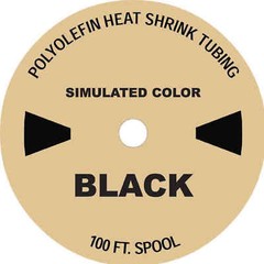 100 FT. BLACK 1/16″ / 1mm Polyolefin 2:1 Heat Shrink Tubing
