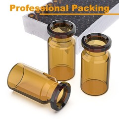 100/500/1000Pcs 10ml Clear Vials Headspace Vials Amber Glass Sample Vials w/ Cap