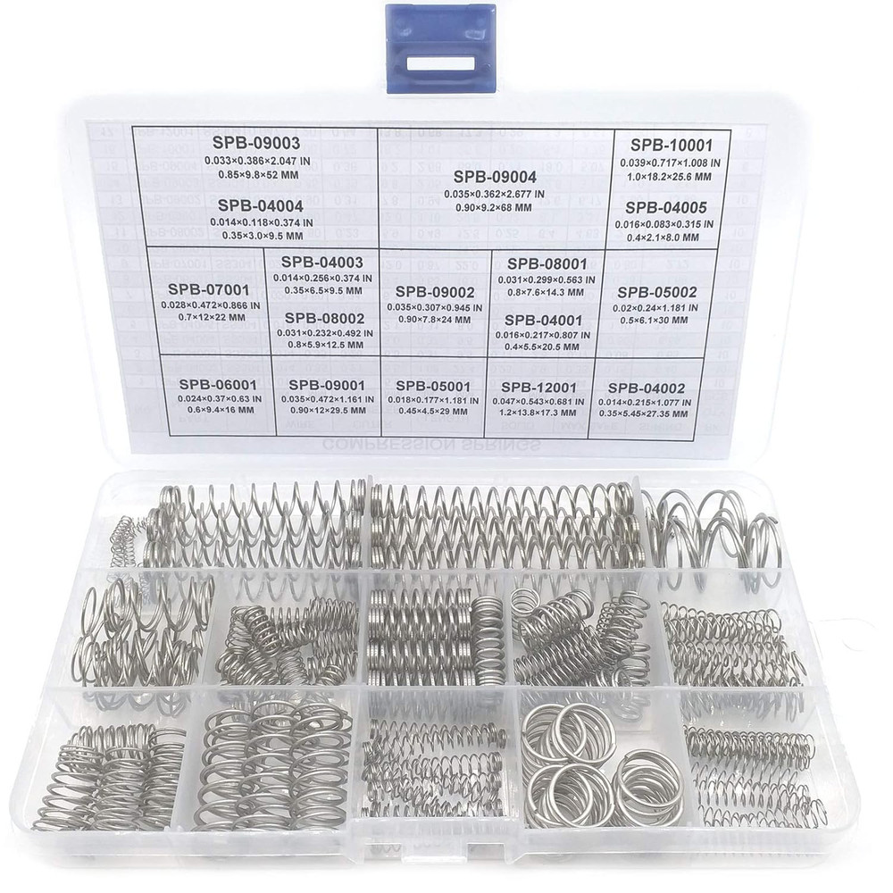 Compression Springs Spring Assortment Kit | Stainless Steel Springs | 17 Differ
