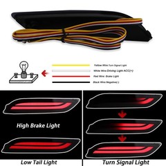 Full LED Rear Bumper Reflector Lights Compatible with 2018-2023 Toyota Camry …